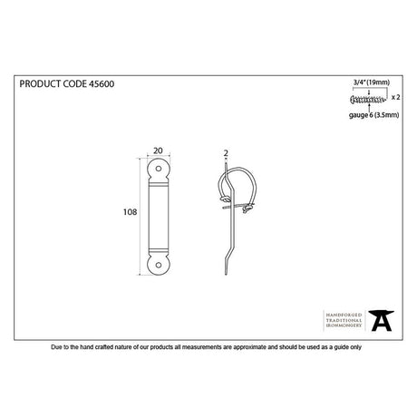 This is an image showing From The Anvil - External Beeswax Locking Penny End Screw on Staple available from trade door handles, quick delivery and discounted prices