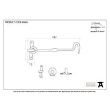 This is an image showing From The Anvil - External Beeswax 6" Forged Cabin Hook available from trade door handles, quick delivery and discounted prices