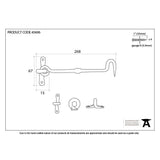 This is an image showing From The Anvil - External Beeswax 10" Forged Cabin Hook available from trade door handles, quick delivery and discounted prices