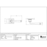 This is an image showing From The Anvil - Black Avon Round Lever on Rose Set (Square) available from trade door handles, quick delivery and discounted prices