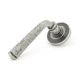 This is an image showing From The Anvil - Pewter Avon Round Lever on Rose Set (Beehive) available from trade door handles, quick delivery and discounted prices