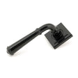 This is an image showing From The Anvil - Black Regency Lever on Rose Set (Square) available from trade door handles, quick delivery and discounted prices