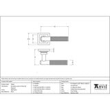 This is an image showing From The Anvil - Aged Brass Brompton Lever on Rose Set (Square) available from trade door handles, quick delivery and discounted prices