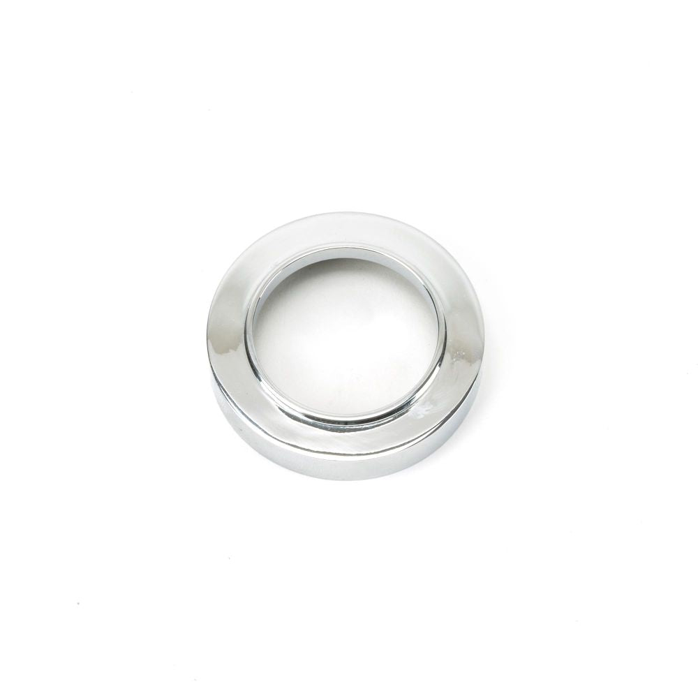 This is an image showing From The Anvil - Polished Chrome Round Escutcheon (Plain) available from trade door handles, quick delivery and discounted prices