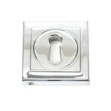 This is an image showing From The Anvil - Polished Chrome Round Escutcheon (Square) available from trade door handles, quick delivery and discounted prices