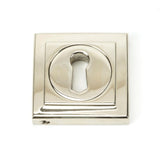 This is an image showing From The Anvil - Polished Nickel Round Escutcheon (Square) available from trade door handles, quick delivery and discounted prices