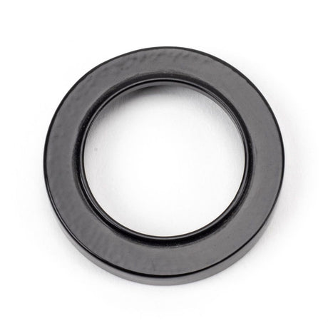 This is an image showing From The Anvil - Black Round Escutcheon (Plain) available from trade door handles, quick delivery and discounted prices