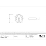 This is an image showing From The Anvil - External Beeswax Round Escutcheon (Art Deco) available from trade door handles, quick delivery and discounted prices