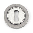 This is an image showing From The Anvil - Pewter Round Escutcheon (Plain) available from trade door handles, quick delivery and discounted prices