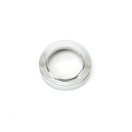 This is an image showing From The Anvil - Polished Chrome Round Euro Escutcheon (Plain) available from trade door handles, quick delivery and discounted prices