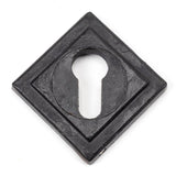 This is an image showing From The Anvil - External Beeswax Round Euro Escutcheon (Square) available from trade door handles, quick delivery and discounted prices