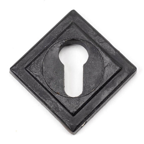 This is an image showing From The Anvil - External Beeswax Round Euro Escutcheon (Square) available from trade door handles, quick delivery and discounted prices