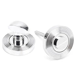 This is an image showing From The Anvil - Polished Chrome Round Thumbturn Set (Beehive) available from trade door handles, quick delivery and discounted prices