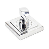 This is an image showing From The Anvil - Polished Chrome Round Thumbturn Set (Square) available from trade door handles, quick delivery and discounted prices