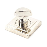 This is an image showing From The Anvil - Polished Nickel Round Thumbturn Set (Square) available from trade door handles, quick delivery and discounted prices