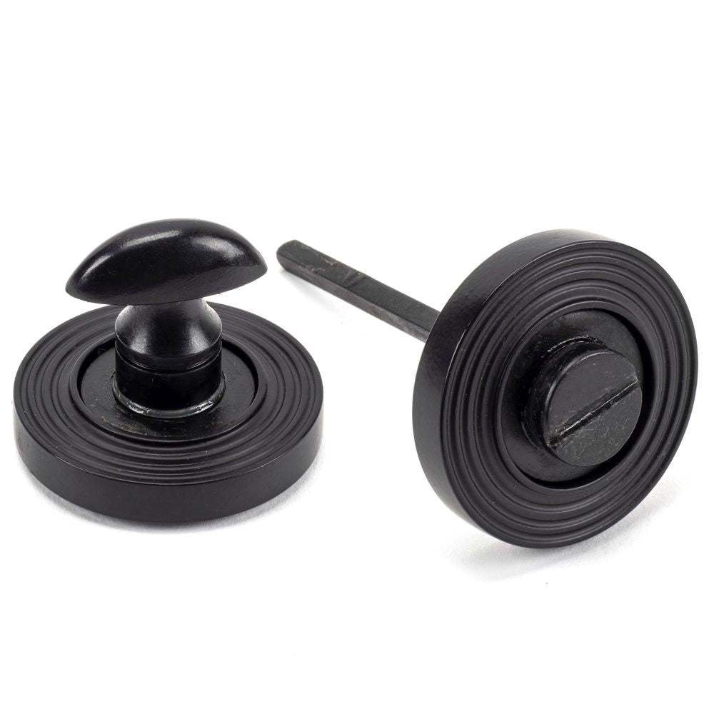 This is an image showing From The Anvil - External Beeswax Round Thumbturn Set (Beehive) available from trade door handles, quick delivery and discounted prices