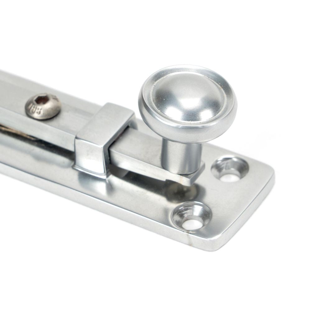 This is an image showing From The Anvil - Satin Chrome 4" Universal Bolt available from trade door handles, quick delivery and discounted prices