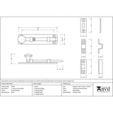 This is an image showing From The Anvil - Antique Pewter 4" Universal Bolt available from trade door handles, quick delivery and discounted prices