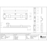 This is an image showing From The Anvil - Antique Pewter 6" Universal Bolt available from trade door handles, quick delivery and discounted prices