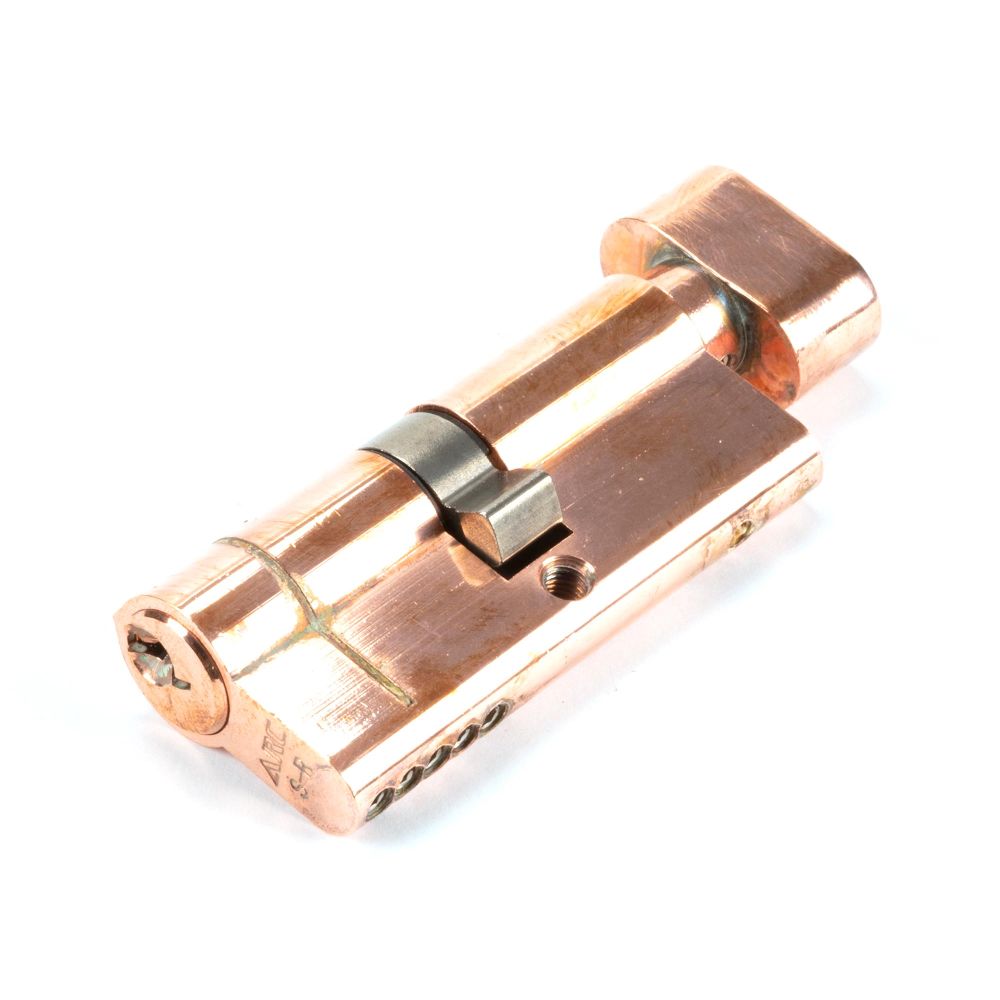 This is an image showing From The Anvil - Polished Bronze 35/35 5pin Euro Cylinder/Thumbturn available from trade door handles, quick delivery and discounted prices