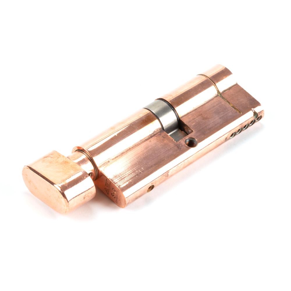 This is an image showing From The Anvil - Polished Bronze 40/40 5pin Euro Cylinder/Thumbturn available from trade door handles, quick delivery and discounted prices