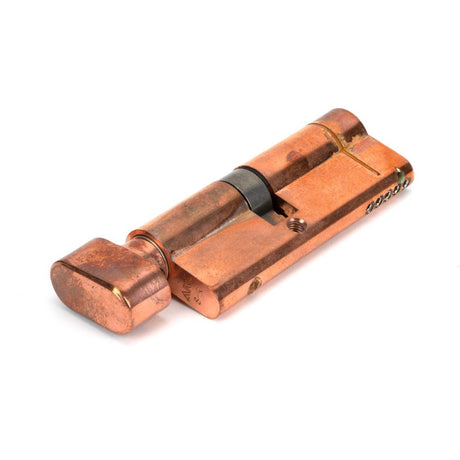 This is an image showing From The Anvil - Polished Bronze 35T/45 5pin Euro Cylinder/Thumbturn available from trade door handles, quick delivery and discounted prices