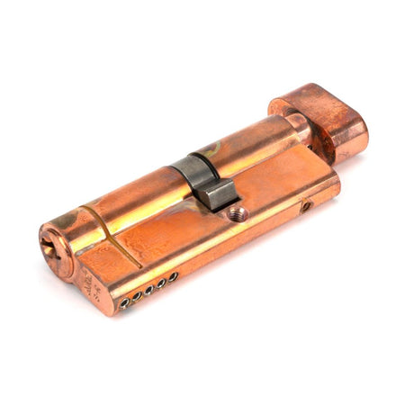 This is an image showing From The Anvil - Polished Bronze 35T/45 5pin Euro Cylinder/Thumbturn available from trade door handles, quick delivery and discounted prices