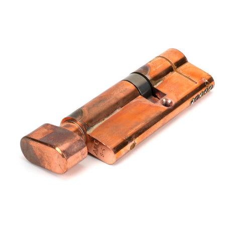 This is an image showing From The Anvil - Polished Bronze 35/45T 5pin Euro Cylinder/Thumbturn available from trade door handles, quick delivery and discounted prices