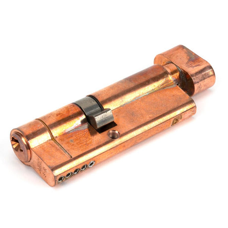 This is an image showing From The Anvil - Polished Bronze 35/45T 5pin Euro Cylinder/Thumbturn available from trade door handles, quick delivery and discounted prices