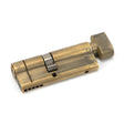 This is an image showing From The Anvil - Aged Brass 35/45T 5pin Euro Cylinder/Thumbturn available from trade door handles, quick delivery and discounted prices