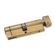 This is an image showing From The Anvil - Aged Brass 45/45 5pin Euro Cylinder/Thumbturn available from trade door handles, quick delivery and discounted prices