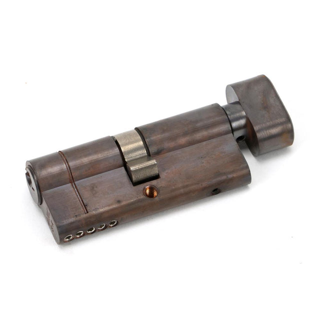 This is an image showing From The Anvil - Aged Bronze 35/35 5pin Euro Cylinder/Thumbturn KA available from trade door handles, quick delivery and discounted prices