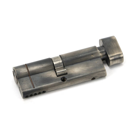 This is an image showing From The Anvil - Pewter 40/40 5pin Euro Cylinder/Thumbturn KA available from trade door handles, quick delivery and discounted prices