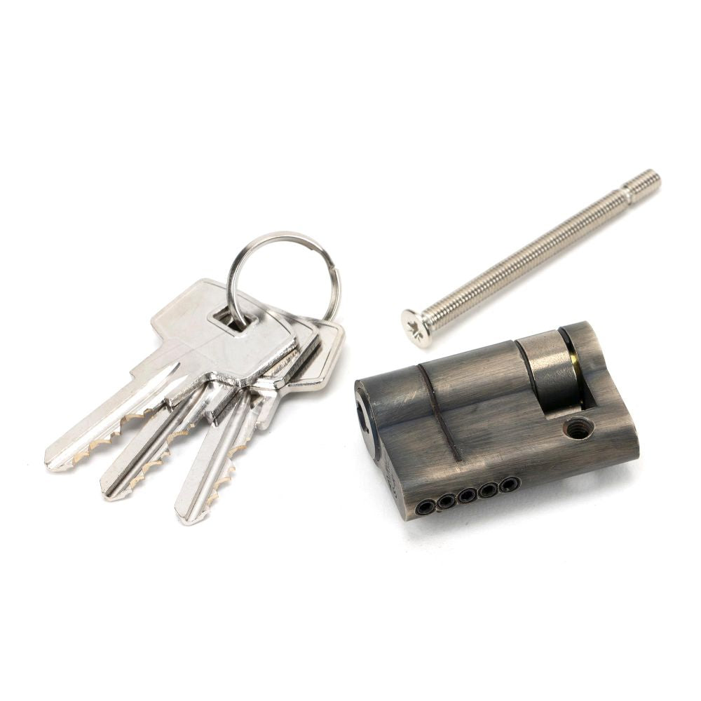 This is an image showing From The Anvil - Pewter 35/10 5pin Single Cylinder available from trade door handles, quick delivery and discounted prices