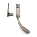 This is an image showing From The Anvil - Antique Pewter Night-Vent Locking Peardrop Fastener - RH available from trade door handles, quick delivery and discounted prices