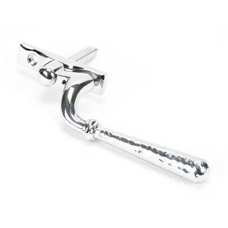 This is an image showing From The Anvil - Polished Chrome Hammered Newbury Espag - LH available from trade door handles, quick delivery and discounted prices