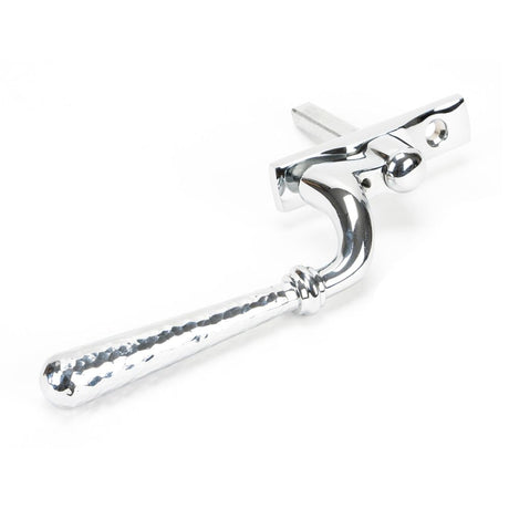 This is an image showing From The Anvil - Polished Chrome Hammered Newbury Espag - RH available from trade door handles, quick delivery and discounted prices