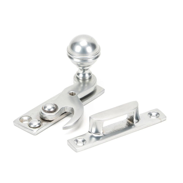 This is an image showing From The Anvil - Satin Chrome Prestbury Sash Hook Fastener available from trade door handles, quick delivery and discounted prices