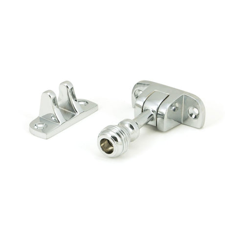 This is an image showing From The Anvil - Polished Chrome Prestbury Brighton Fastener (Radiused) available from trade door handles, quick delivery and discounted prices