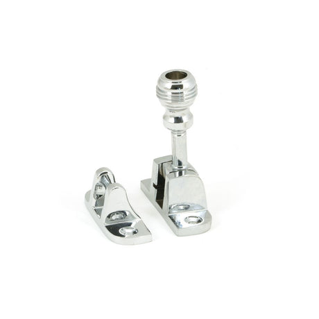 This is an image showing From The Anvil - Polished Chrome Prestbury Brighton Fastener (Radiused) available from trade door handles, quick delivery and discounted prices