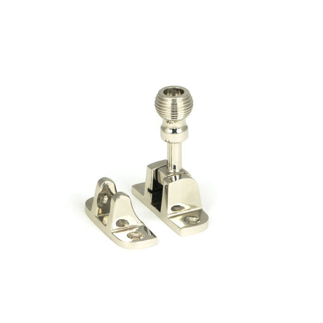 This is an image showing From The Anvil - Polished Nickel Beehive Brighton Fastener (Radiused) available from trade door handles, quick delivery and discounted prices
