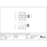 This is an image showing From The Anvil - Satin Chrome Beehive Brighton Fastener (Radiused) available from trade door handles, quick delivery and discounted prices