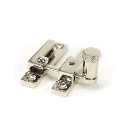 This is an image showing From The Anvil - Polished Nickel Brompton Quadrant Fastener - Narrow available from trade door handles, quick delivery and discounted prices