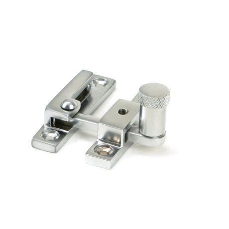 This is an image showing From The Anvil - Satin Chrome Brompton Quadrant Fastener - Narrow available from trade door handles, quick delivery and discounted prices