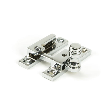 This is an image showing From The Anvil - Polished Chrome Prestbury Quadrant Fastener - Narrow available from trade door handles, quick delivery and discounted prices