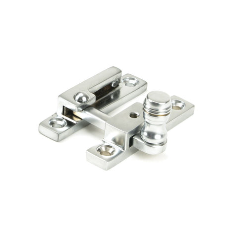 This is an image showing From The Anvil - Satin Chrome Prestbury Quadrant Fastener - Narrow available from trade door handles, quick delivery and discounted prices