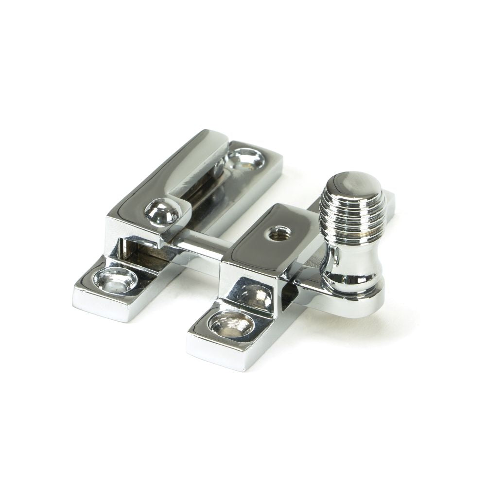 This is an image showing From The Anvil - Polished Chrome Beehive Quadrant Fastener - Narrow available from trade door handles, quick delivery and discounted prices