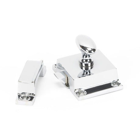 This is an image showing From The Anvil - Polished Chrome Cabinet Latch available from trade door handles, quick delivery and discounted prices