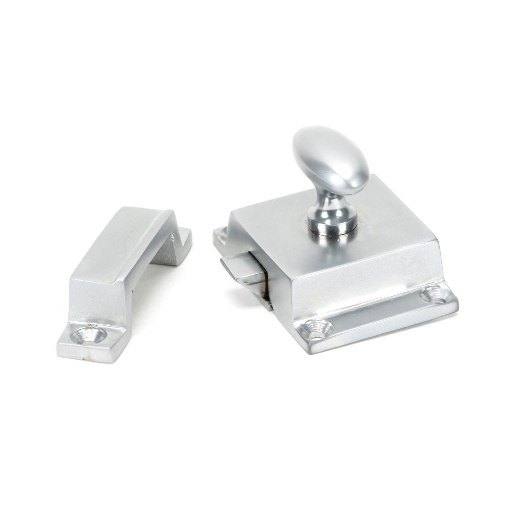 This is an image showing From The Anvil - Satin Chrome Cabinet Latch available from trade door handles, quick delivery and discounted prices