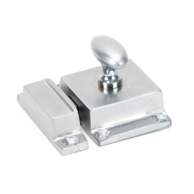 This is an image showing From The Anvil - Satin Chrome Cabinet Latch available from trade door handles, quick delivery and discounted prices